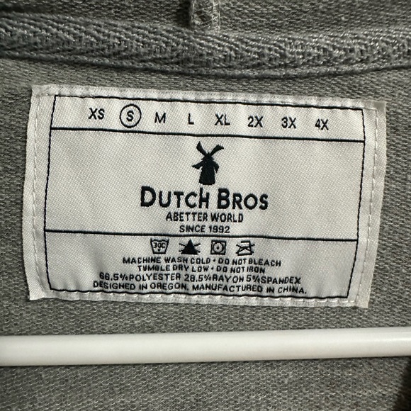 Dutch Bros Unisex Grey Lightweight Sweatshirt SMALL + MEDIUM + XL Windmill DB 92 - Picture 7 of 14